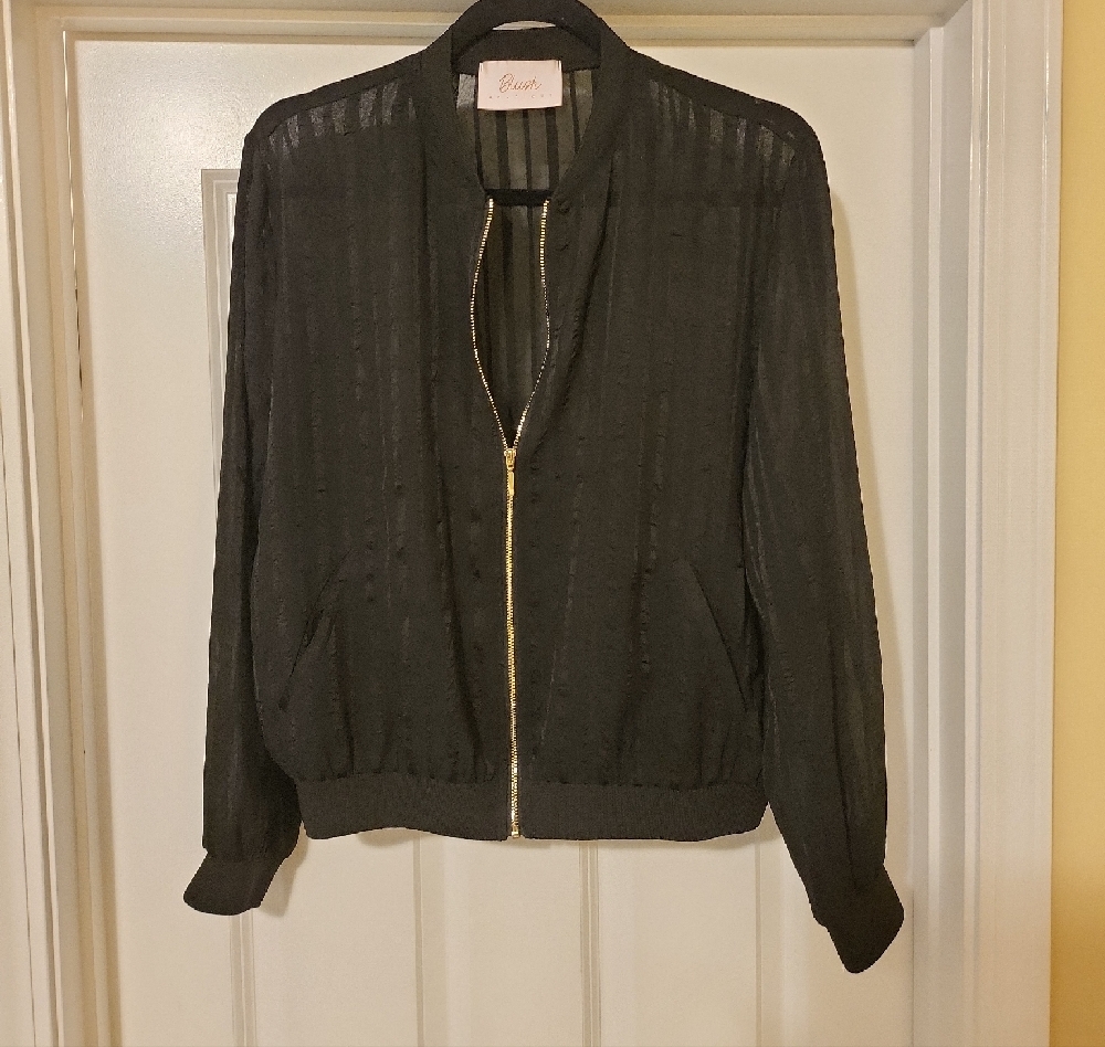 Blush Black Sheer Jacket